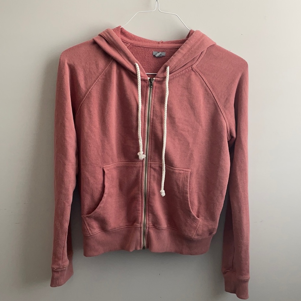 Aerie Peach Linen Hoodie